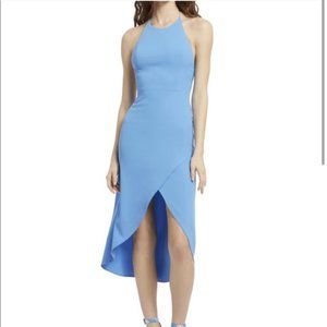 Alice + Olivia Kirsty Cornflower Halter Gown